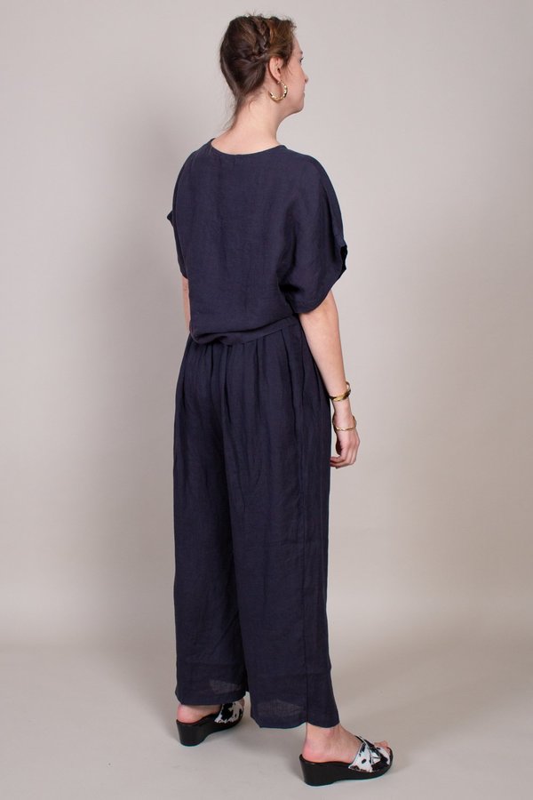 Black Crane Sack Linen Pants | Garmentory