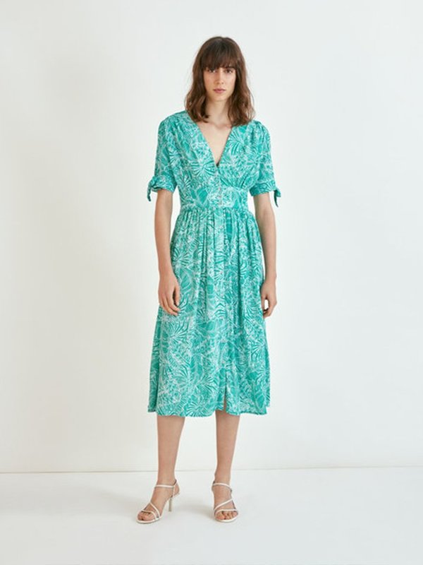 Suncoo Calida Dress - Green Suncoo Calida Dress - Green