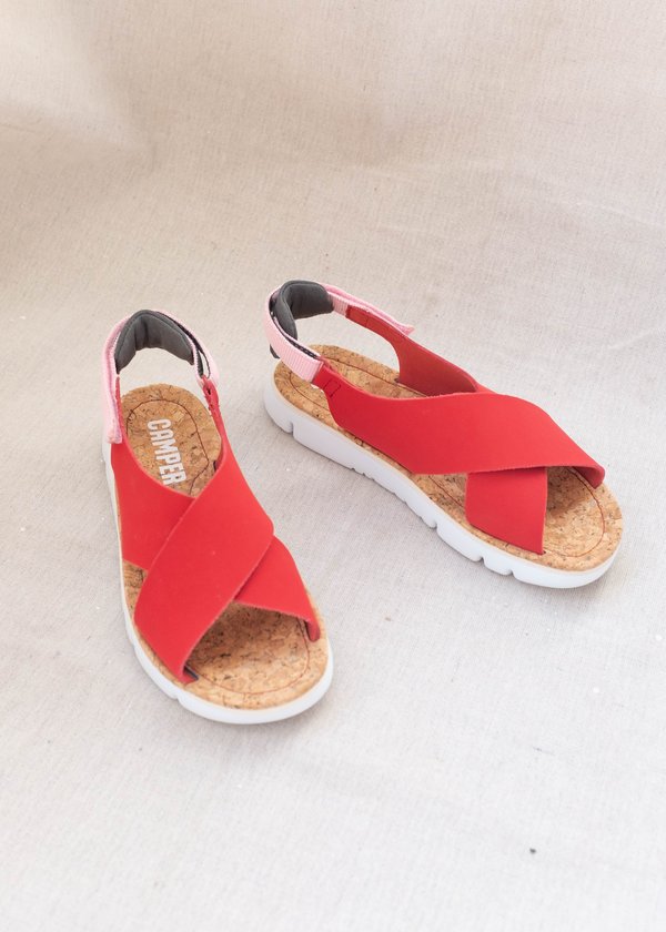 camper red sandals