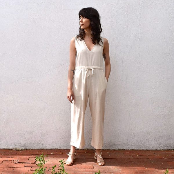Ali Golden Silk Noil Slit Back Jumper - Cream Ali Golden Silk Noil Slit Back Jumper - Cream