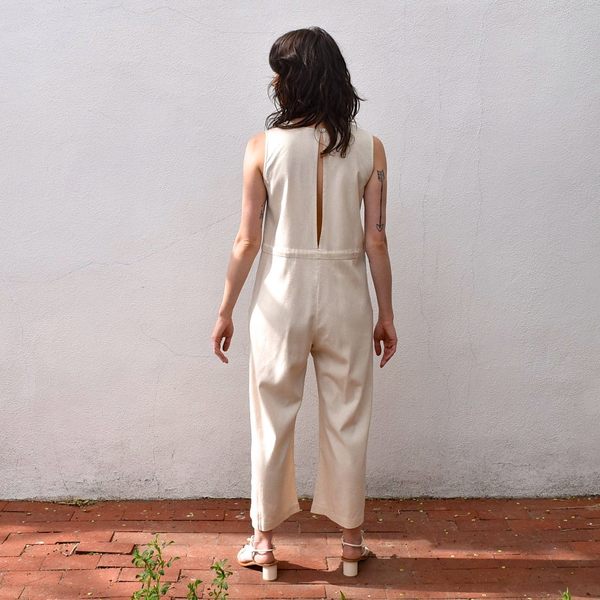 Ali Golden Silk Noil Slit Back Jumper - Cream Ali Golden Silk Noil Slit Back Jumper - Cream