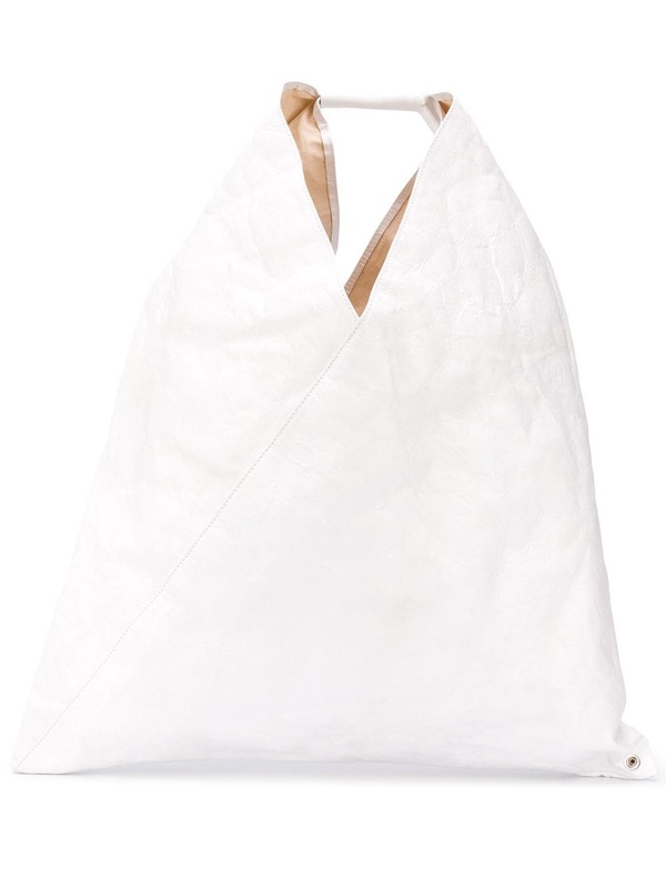 MM6 Maison Margiela Medium Recycled Paper Japanese Tote - White MM6 Maison Margiela Medium Recycled Paper Japanese Tote - White