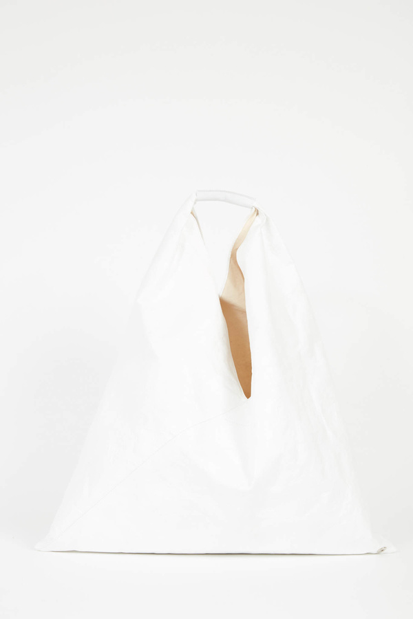 MM6 Maison Margiela Medium Recycled Paper Japanese Tote - White MM6 Maison Margiela Medium Recycled Paper Japanese Tote - White