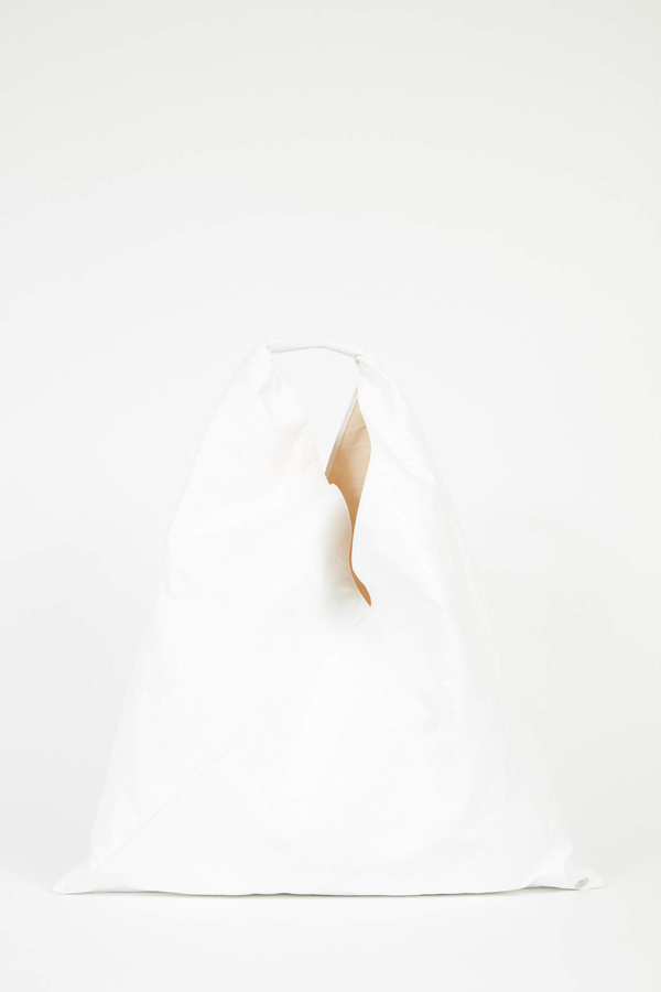 MM6 Maison Margiela Medium Recycled Paper Japanese Tote - White MM6 Maison Margiela Medium Recycled Paper Japanese Tote - White