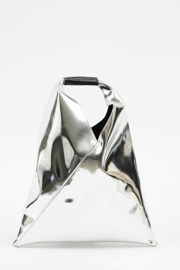 MM6 Maison Margiela Small Metallic Tote - Silver MM6 Maison Margiela Small Metallic Tote - Silver