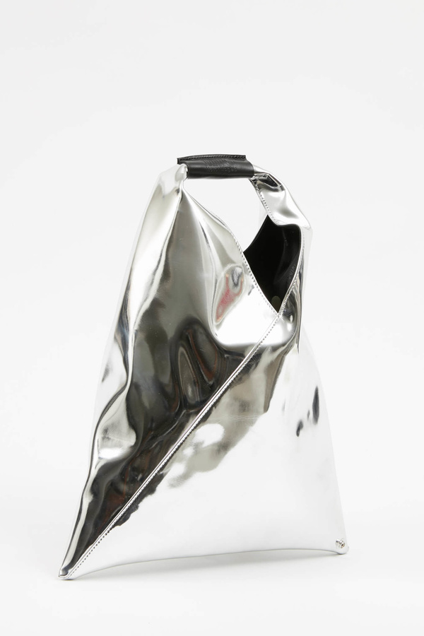 MM6 Maison Margiela Small Metallic Tote - Silver MM6 Maison Margiela Small Metallic Tote - Silver