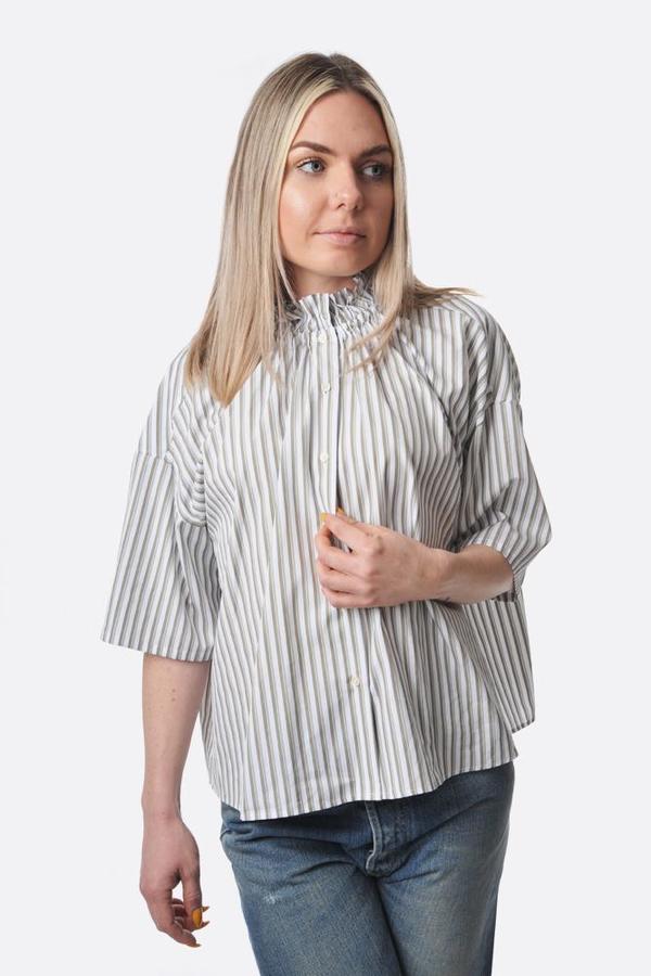 Nicholson and Nicholson Chance Shirt - Khaki Stripe Nicholson and Nicholson Chance Shirt - Khaki Stripe
