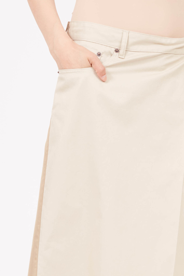 MM6 Maison Margiela Fold Over two tone shorts - beige MM6 Maison Margiela Fold Over two tone shorts - beige