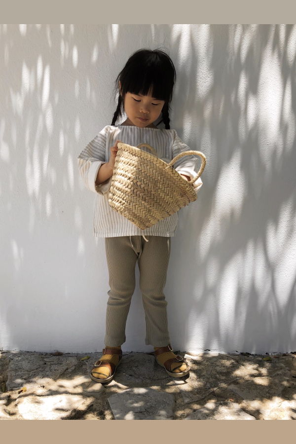 Kids Liilu Rib Legging - Dry Green