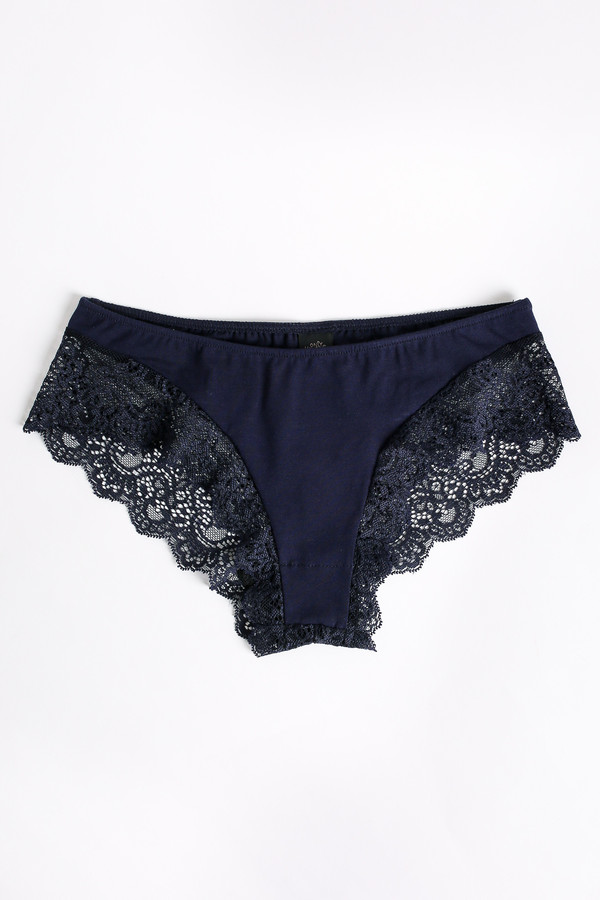 Only Hearts So fine hipster with lace back in navy Garmentory