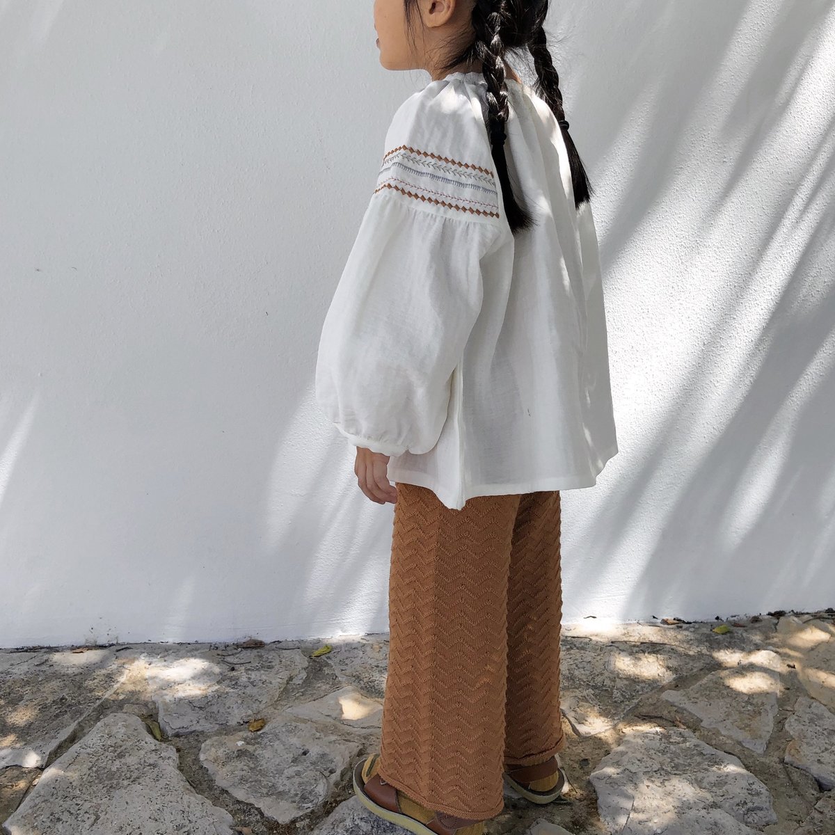 kids Liilu Chevron Knit Pant - Terracotta - Image 1 of 1