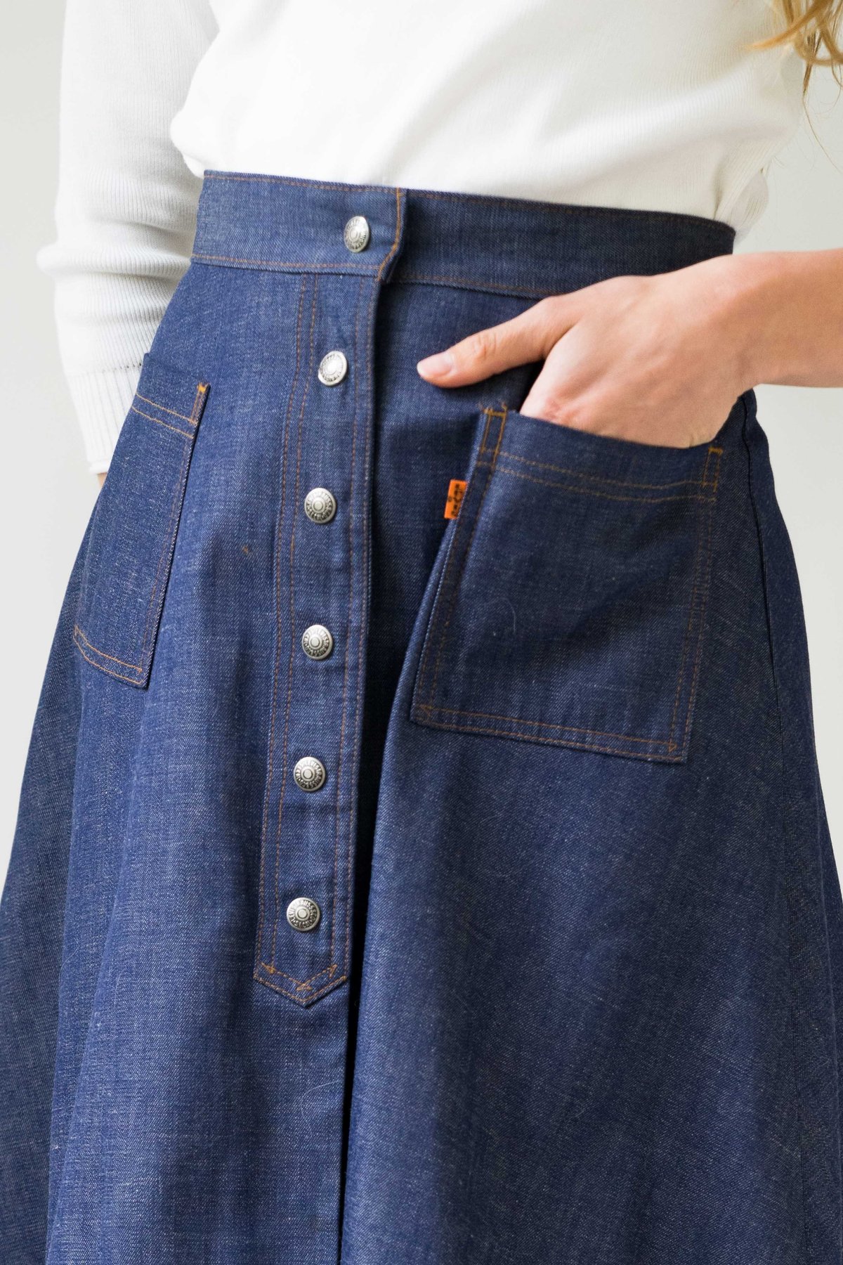 Upcycled Floral Denim Skirt  by Levi's