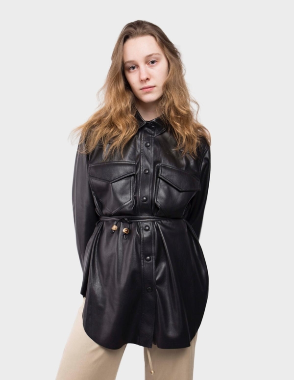 Nanushka Eddy Vegan Leather Shirt 