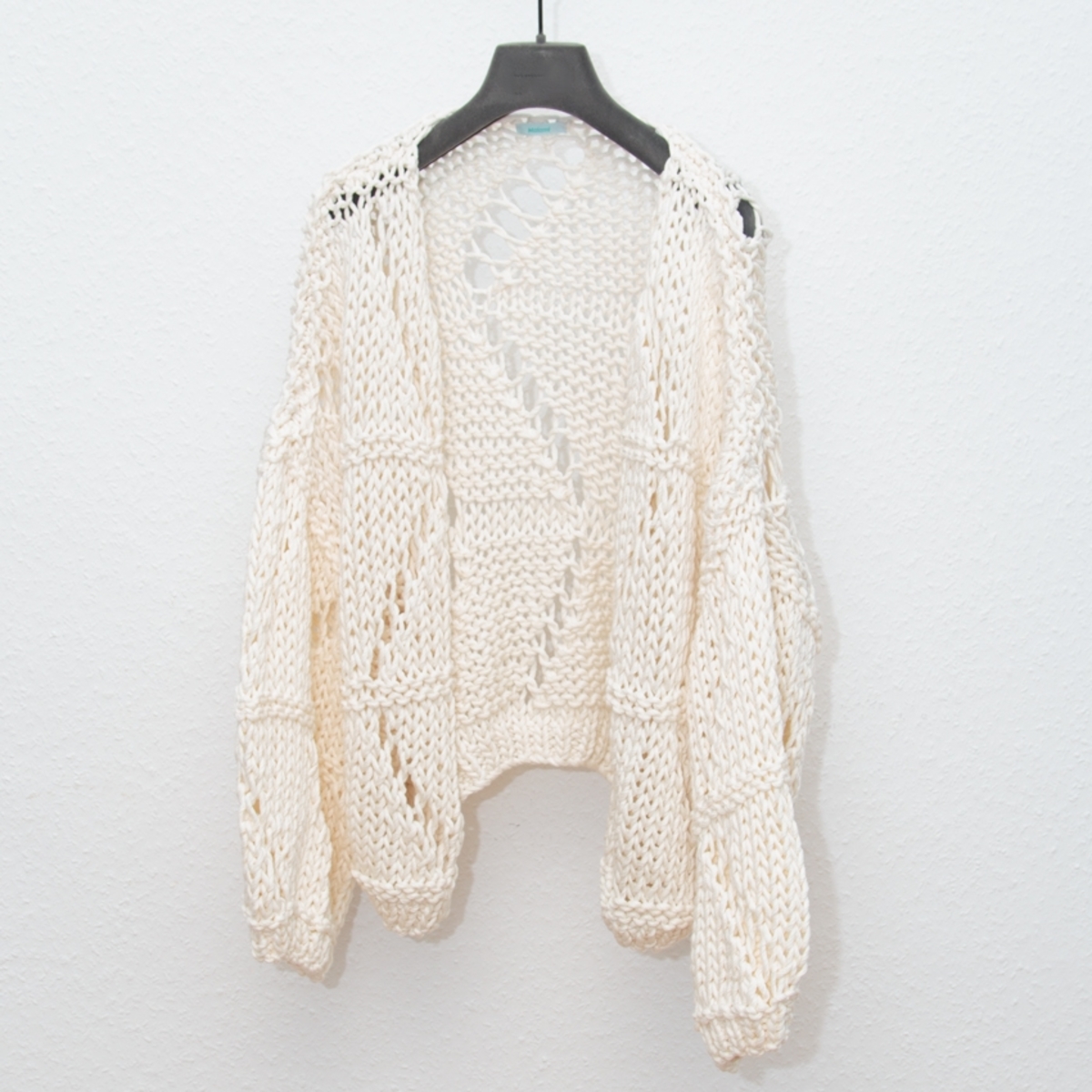 Maiami Zig Zag Big Cardigan - Creme - Image 3 of 5