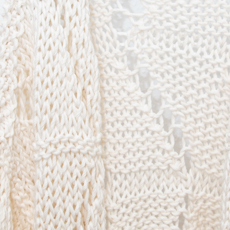 Maiami Zig Zag Big Cardigan - Creme