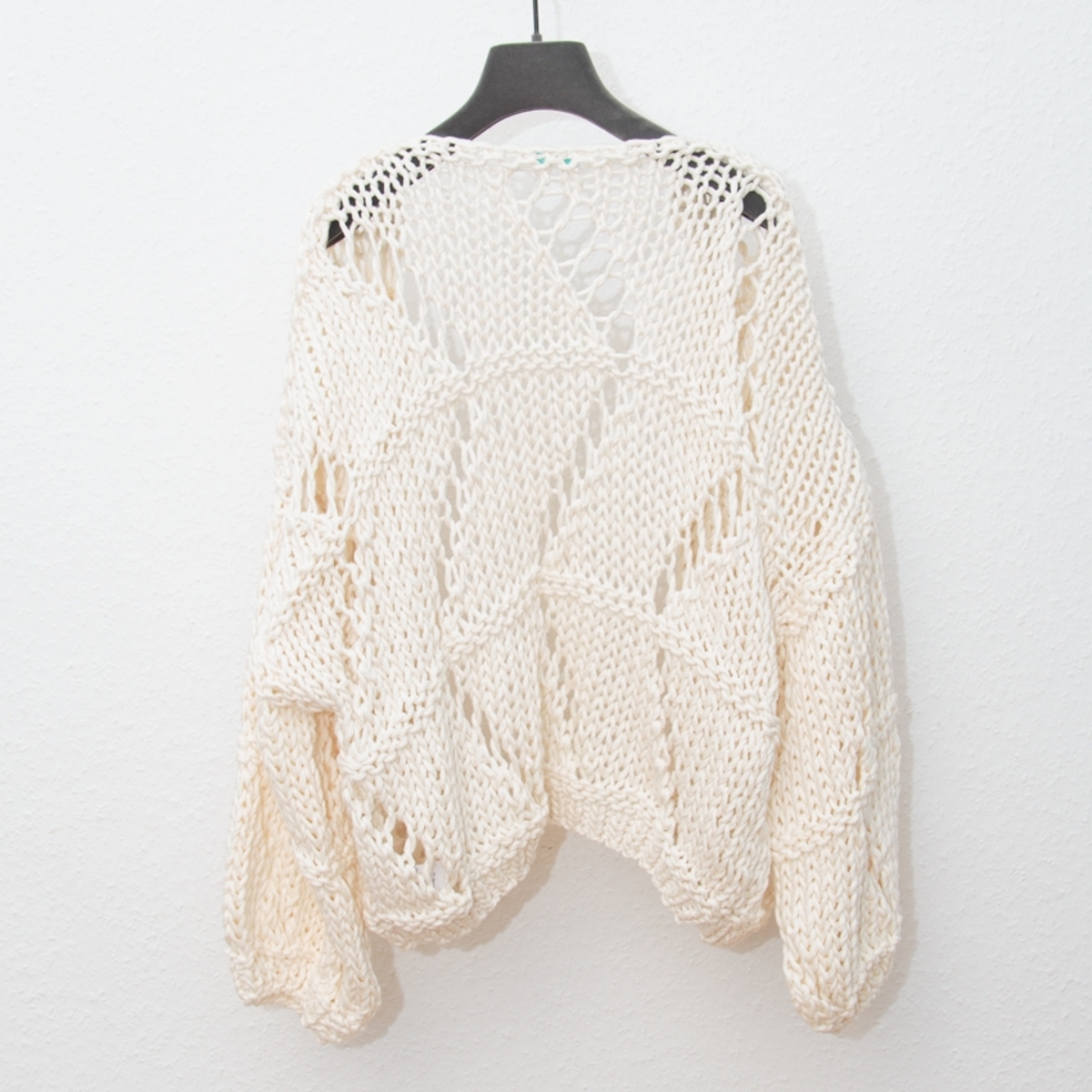 Maiami Zig Zag Big Cardigan - Creme - Image 5 of 5