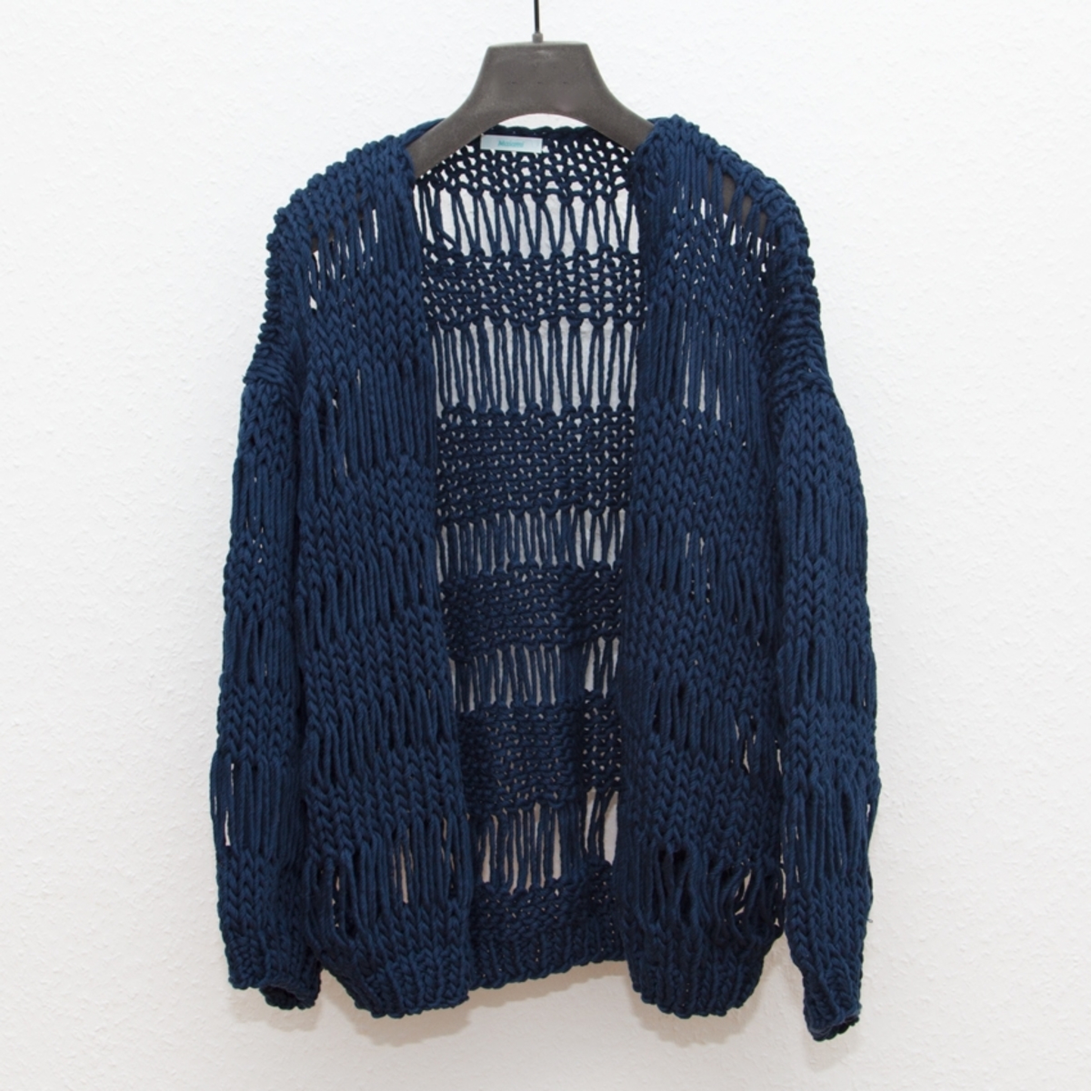 Maiami Dropstitch Big Cardigan - Marine - Image 1 of 4