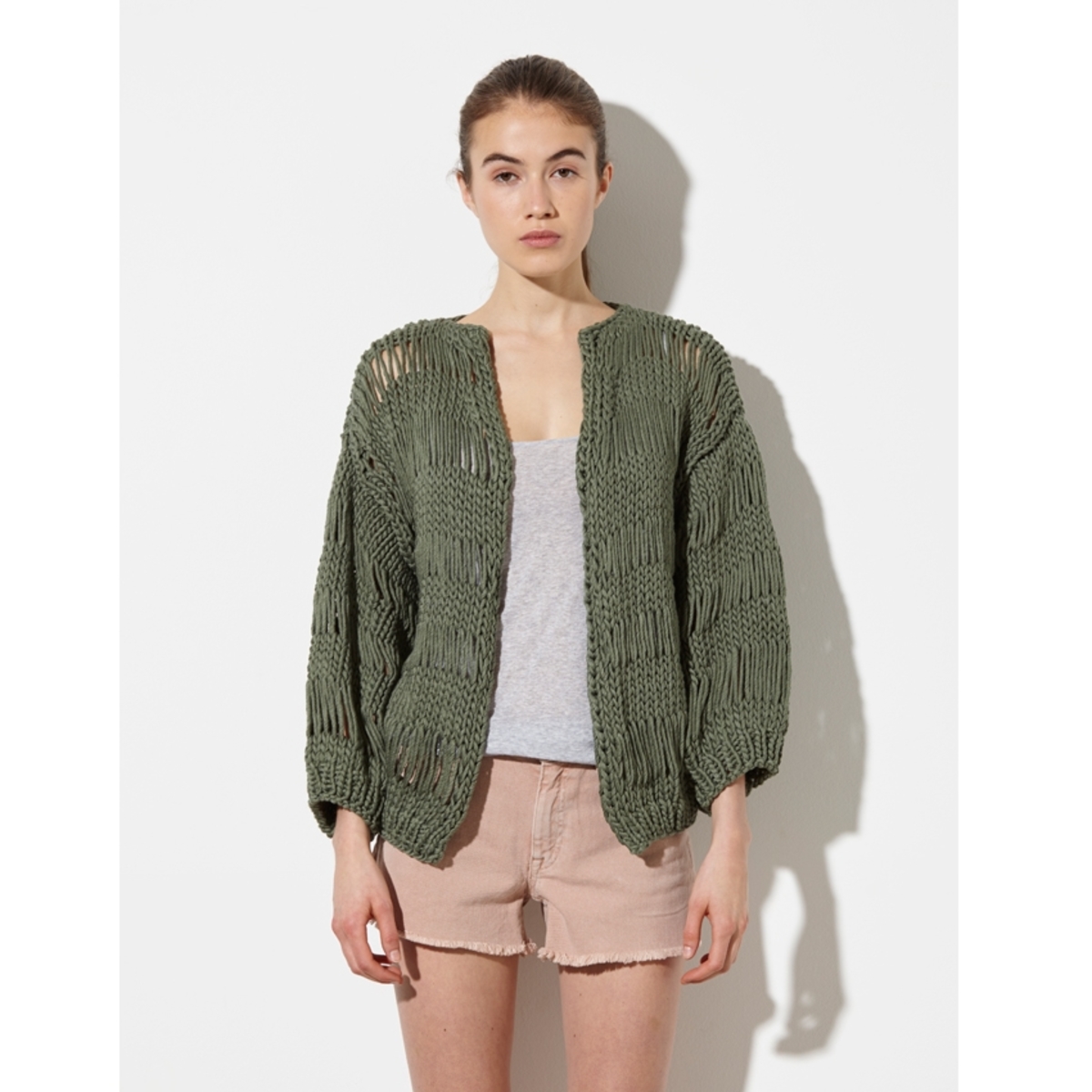 Maiami Dropstitch Big Cardigan - Marine - Image 4 of 4