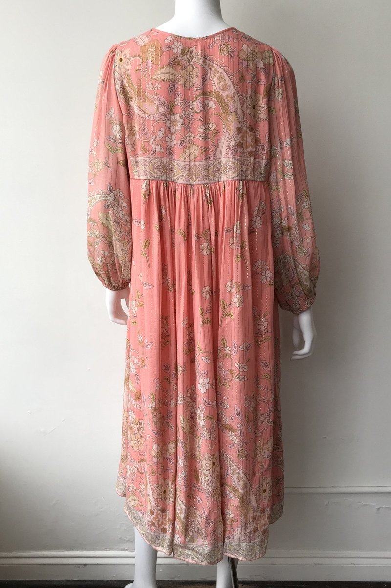 spell hendrix boho dress dusty pink Diana Drop Waist Dress, in White Lovely Lace, Size: XL main image 1