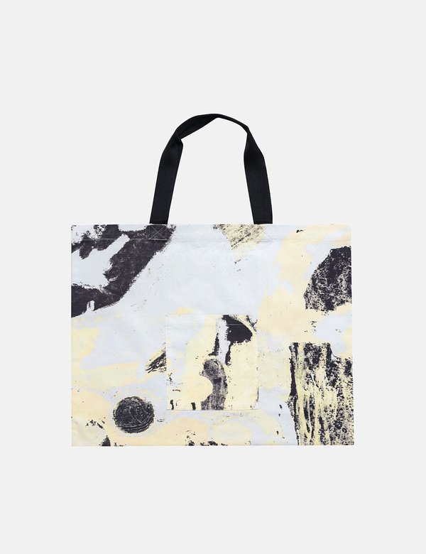 Folk Clothing x Alfie Kungu Tote Bag with Flare Print - Light Gold Folk Clothing x Alfie Kungu Tote Bag with Flare Print - Light Gold