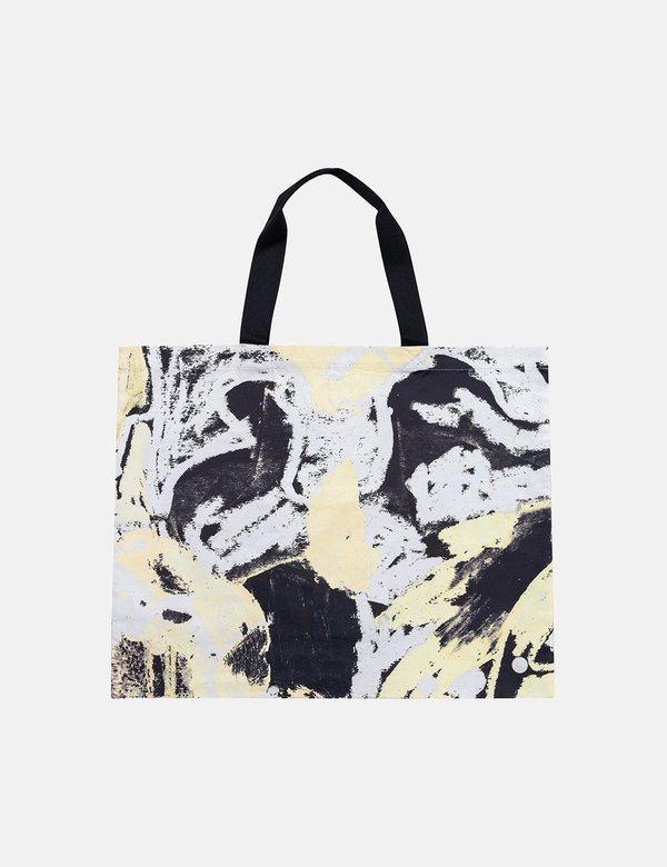 Folk Clothing x Alfie Kungu Tote Bag with Flare Print - Light Gold Folk Clothing x Alfie Kungu Tote Bag with Flare Print - Light Gold