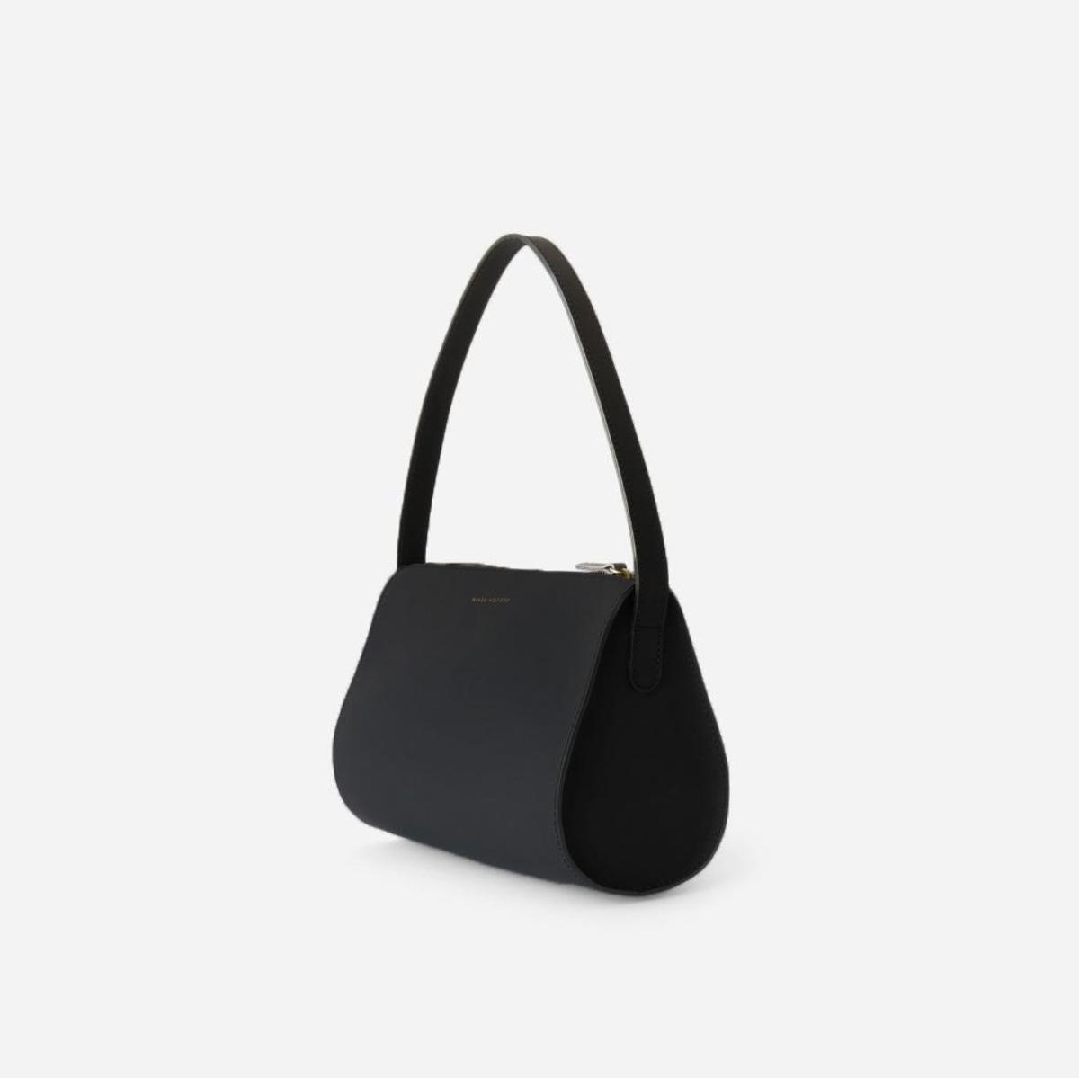 Minor History Hug Shoulder Bag - Structured Black Leather - Image 2 of 4