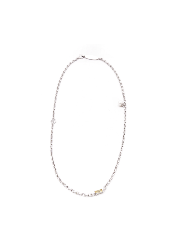 PRE-ORDER Cough In Vain Cubic-zirconia & Pearl Chain necklace