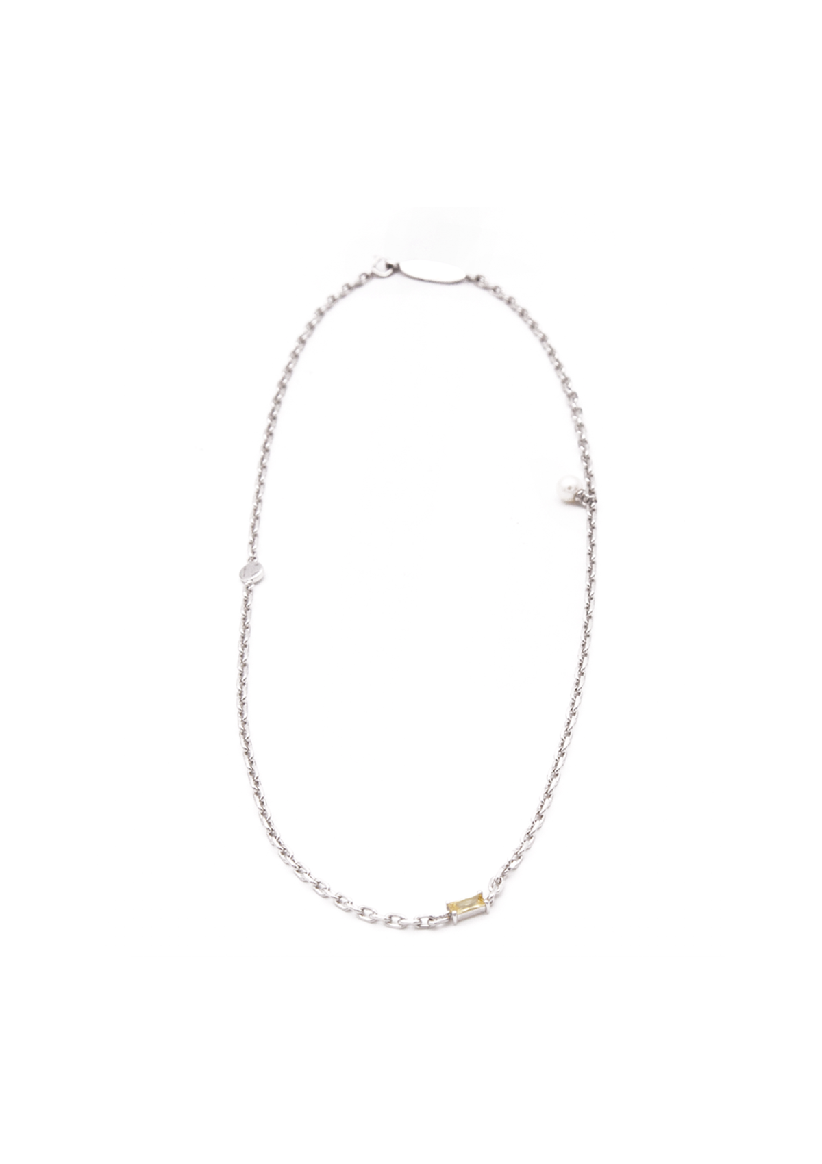 PRE-ORDER Cough In Vain Cubic-zirconia & Pearl Chain necklace - Image 1 of 2