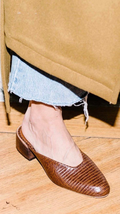 Mari Giudicelli Leblon Mule in Whiskey/Lizard Mari Giudicelli Leblon Mule in Whiskey/Lizard