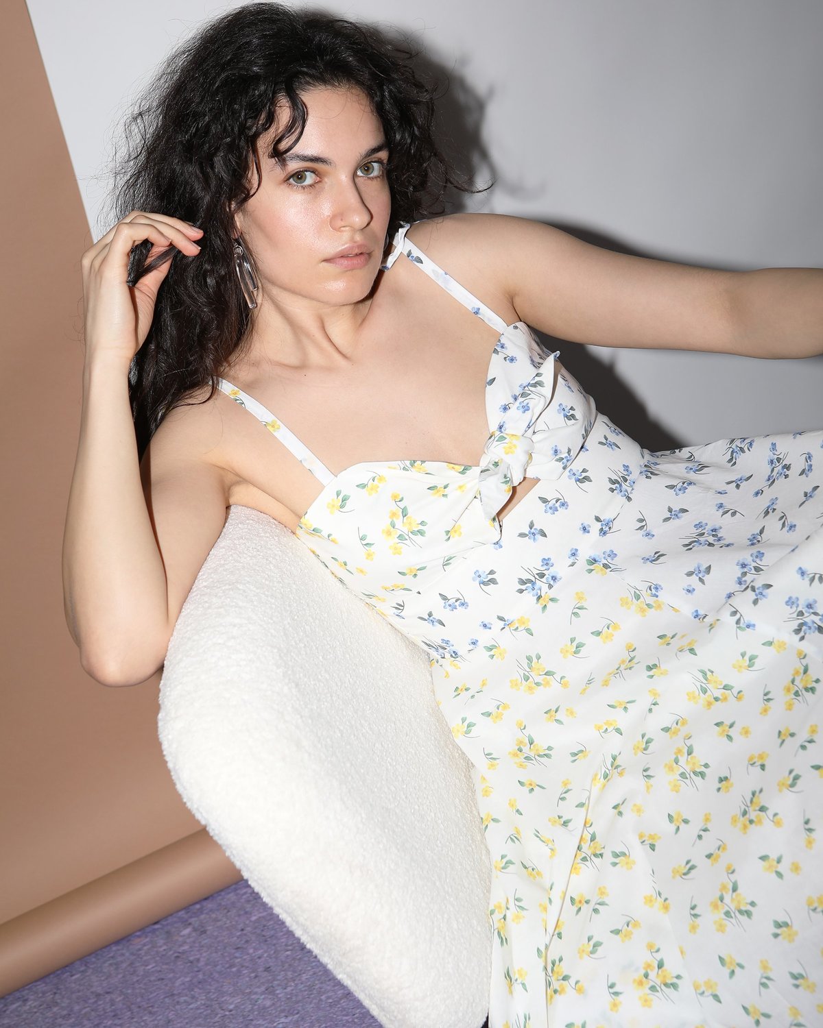 rachel antonoff ali midi dress Rachel Antonoff Ali Midi Floral Dress - Multi Ditsy Floral