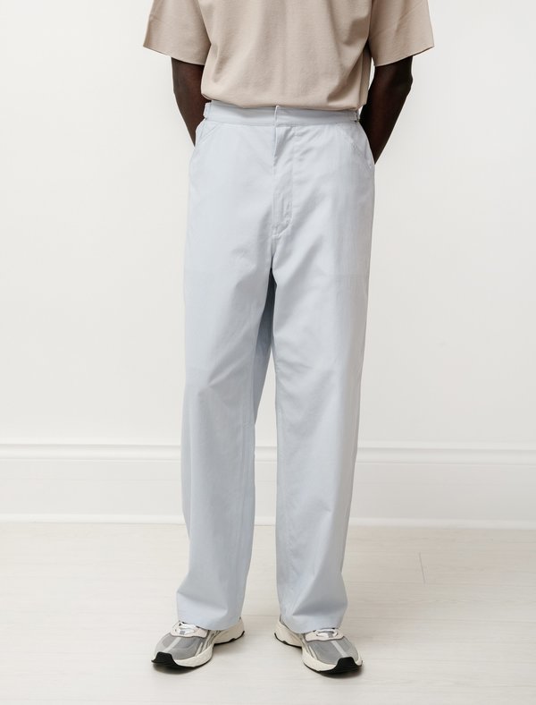【AURALEE】FINX HARD TWIST GABARDINE PANTS Auralee Finx Hard Twist Gabardine Pants - Light Blue | Garmentory