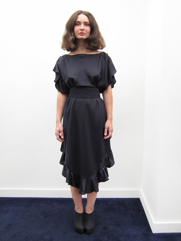strapless open back dress Black Silk Kaftan Dress  Beach & Vacation Wear