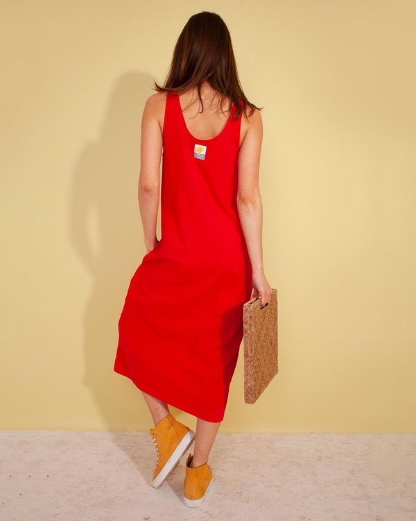 strapless open back dress Crimson Charm Neckline Mini Shift Dress Crimson Red Small