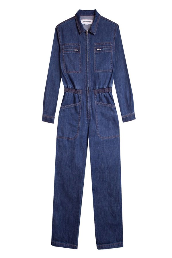 long sleeve denim boiler suit
