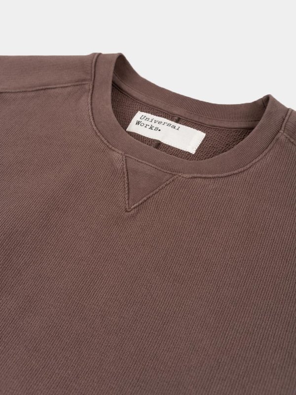Universal Works Classic Crew Sweatshirt Dry Handle Loopback - Raisin Universal Works Classic Crew Sweatshirt Dry Handle Loopback - Raisin