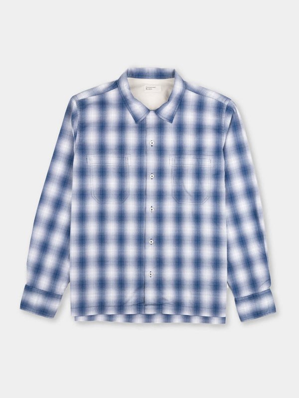 Universal Works Garage Shirt II - Navy Pepper Cotton Universal Works Garage Shirt II - Navy Pepper Cotton