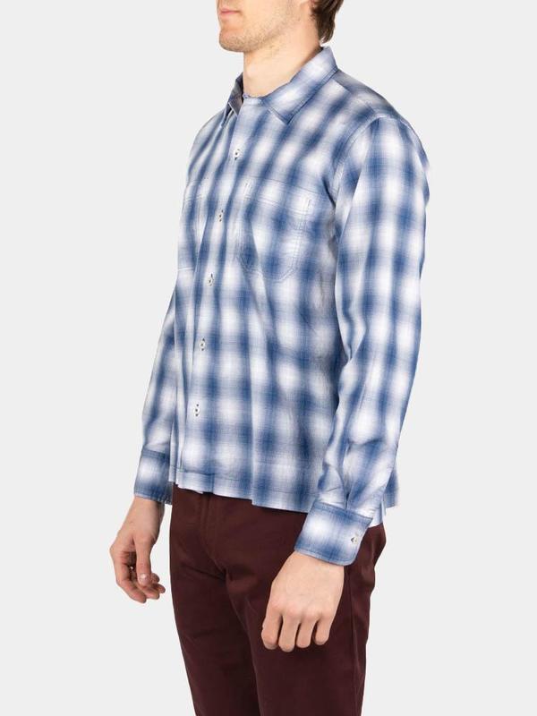 Universal Works Garage Shirt II - Navy Pepper Cotton Universal Works Garage Shirt II - Navy Pepper Cotton