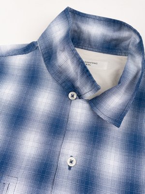 Universal Works Garage Shirt II - Navy Pepper Cotton Universal Works Garage Shirt II - Navy Pepper Cotton