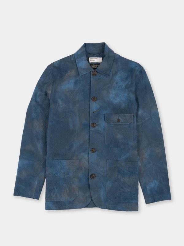Universal Works Norfolk Bakers Jacket Suiting - Blue Space Dye Universal Works Norfolk Bakers Jacket Suiting - Blue Space Dye