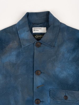 Universal Works Norfolk Bakers Jacket Suiting - Blue Space Dye Universal Works Norfolk Bakers Jacket Suiting - Blue Space Dye