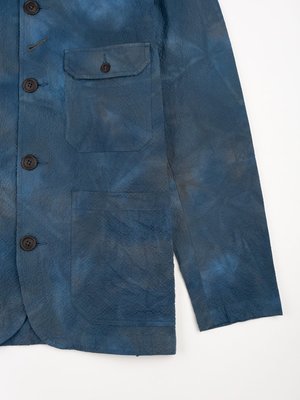 Universal Works Norfolk Bakers Jacket Suiting - Blue Space Dye Universal Works Norfolk Bakers Jacket Suiting - Blue Space Dye