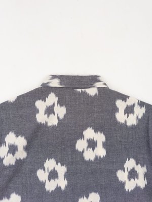 Universal Works Road Shirt - Grey Ikat Flower Universal Works Road Shirt - Grey Ikat Flower