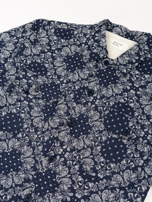 Universal Works Utility SS Shirt - Navy Bandana Cotton Universal Works Utility SS Shirt - Navy Bandana Cotton