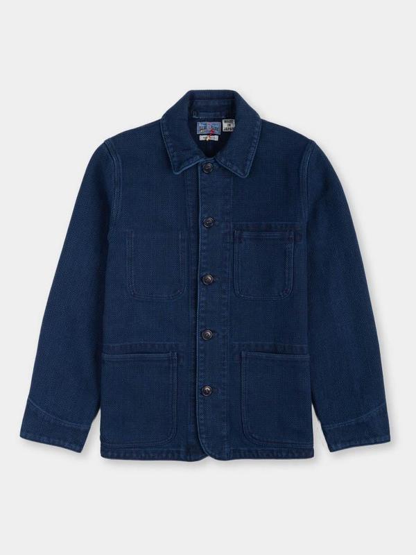 Blue Blue Japan Sashiko Used Washed Coverall Jacket