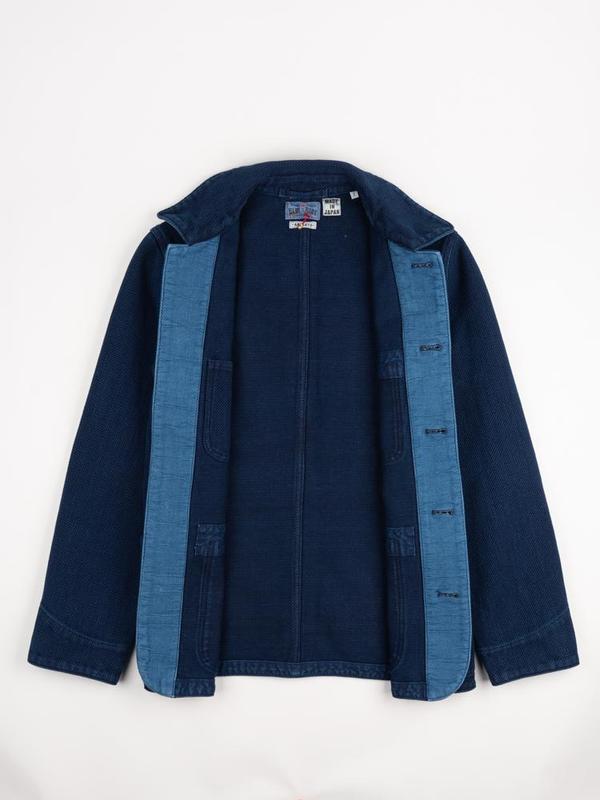 Blue Blue Japan Sashiko Used Washed Coverall Jacket