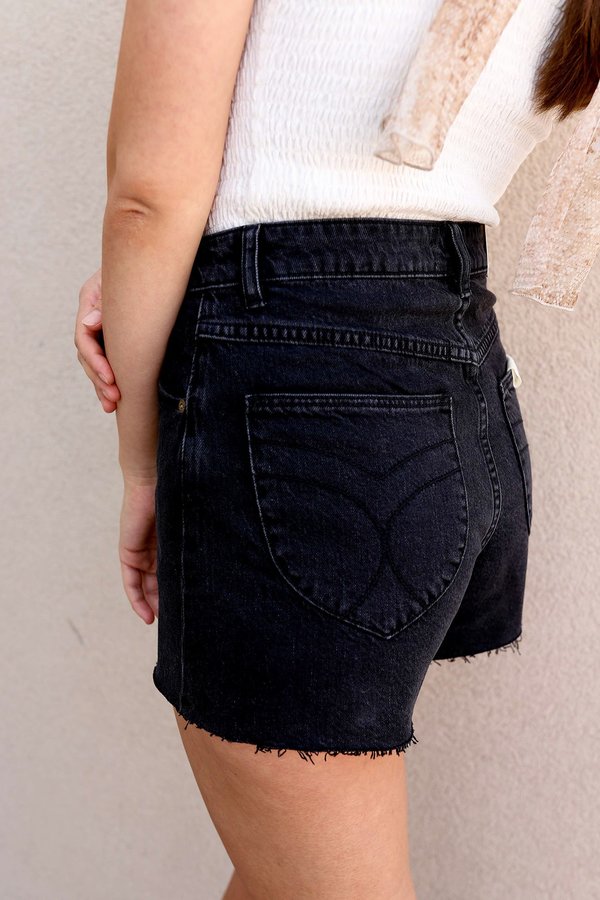 Rollas Original High Rise Cutoff Shorts - Black Rollas Original High Rise Cutoff Shorts - Black