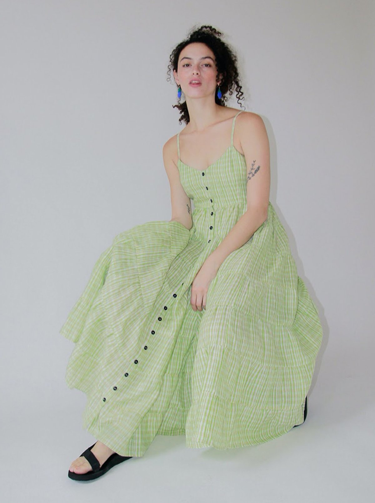 green cami dress Backless Cowl Neck Sleeveless Cami Dress Green / 2XL