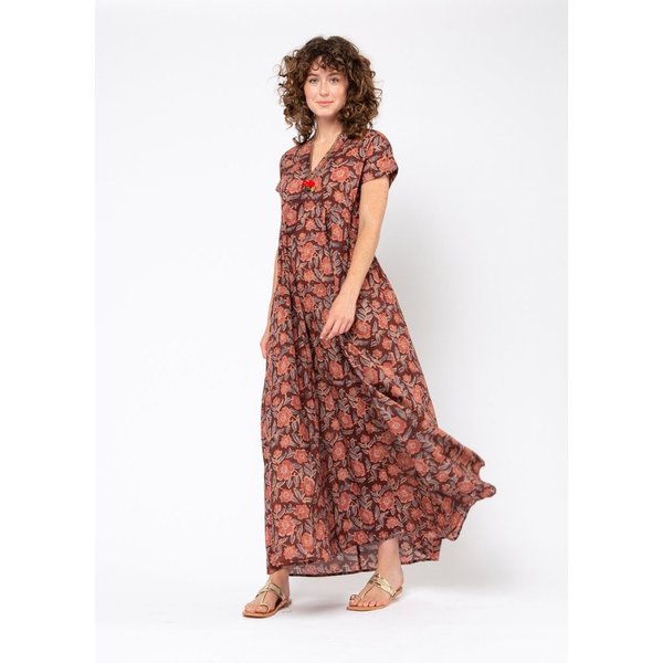 Matta Kheera Kalamkari Dress - Rose Matta Kheera Kalamkari Dress - Rose