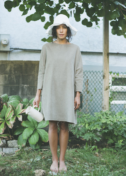 Black Crane - Painter Dress in Cement Black Crane - Painter Dress in Cement