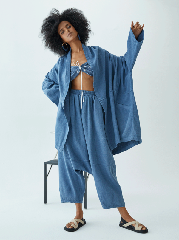 Atelier Delphine Haori Coat Upcycled Yarn | Garmentory